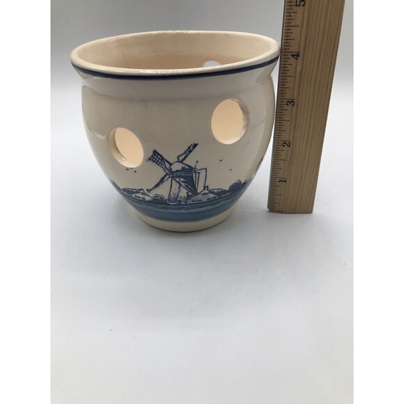 Delft Co Holland Hand Painted Planter Porcelain Blue‎ - Picture 6 of 6